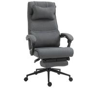 Vinsetto Silla de Oficina Ergonómica de Altura Regulable con Reposabrazos y Reposapiés, 66x70x115-123 cm, Gris Aosom España