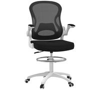 Vinsetto Silla de Oficina Ergonómica en Tejido Transpirable con Altura Regulable y Reposabrazos Abatibles, 59x65x110-130 cm Aosom España