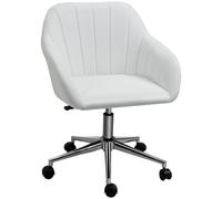 Vinsetto Silla de Oficina Ergonómica Escritorio Giratoria con Altura Ajustable Respaldo y Reposabrazos de Piel Sintética Carga 120 kg Aosom España