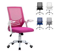 Vinsetto Silla de Oficina Ergonómica Giratoria con Altura Ajustable Reposabrazos Abatible Soporte Lumbar y Respaldo Transpirable Aosom España