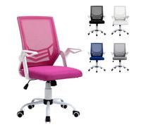 Vinsetto Silla de Oficina Ergonómica Giratoria con Altura Ajustable Reposabrazos Abatible Soporte Lumbar y Respaldo Transpirable Aosom España