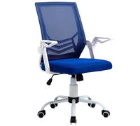 Vinsetto Silla de Oficina Ergonómica Giratoria Azul Altura Ajustable Reposabrazos Abatible Soporte Lumbar Respaldo Transpirable Aosom España
