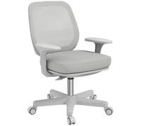 Vinsetto Silla de Oficina Ergonómica y Reclinable con Altura Ajustable y 5 Ruedas 55x48x82,5-94,5 cm Gris Aosom España