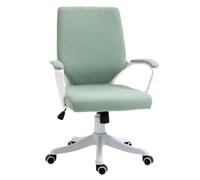 Vinsetto Silla de Oficina Giratoria Basculante 62x69x92-100 cm Verde | Silla de Escritorio, con Reposabrazos, Altura Ajustable, para Dormitorio Salón, Carga 120 kg
