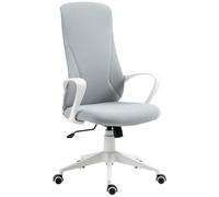 Vinsetto Silla de Oficina Giratoria Silla de Escritorio Juvenil con Altura Ajustable Función de Basculante Reposabrazos y Respaldo Alto 62x56x110-119,5 cm Gris