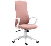 Vinsetto Silla de Oficina Giratoria de Altura Ajustable Rosa