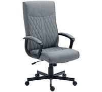 Vinsetto Silla de Oficina Giratoria PU 65x72x102-112,5 cm Gris Oscuro