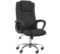 Vinsetto Silla de Oficina, Silla Giratoria de Tela con Altura Ajustable y Función de Inclinación para el Hogar, Estudio y Dormitorio, Negro