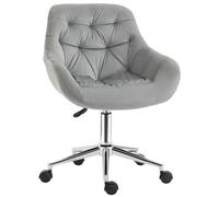 Vinsetto Silla de Oficina Sillón Ejecutivo Silla de Escritorio Silla de Ordenador Ajuste de Altura del Asiento Poliéster Espuma Aosom España