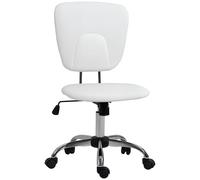 Vinsetto Silla de Oficina Altura Ajustable Inclinable Blanca