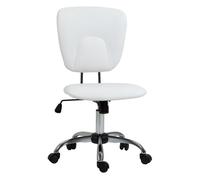 Vinsetto Silla de Oficina Altura Ajustable Inclinable Blanca
