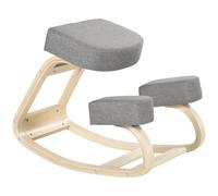 Vinsetto Silla Ergonómica de Rodillas con Cojines Acolchados Marco de Madera para una Mejor Postura Oficina Gris