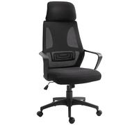 Vinsetto Silla de Oficina Ergonómica Negra