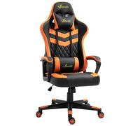 Vinsetto Silla Gaming Basculante con Altura Ajustable Giratoria Naranja