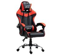 Vinsetto Silla Gaming con Reposacabezas Negra/Roja
