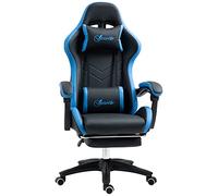Vinsetto Silla Gaming Ergonómica Cuero PU Reclinable 135° Negro/Azul