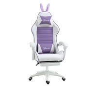 Vinsetto Silla Gaming Ergonómica Reclinable 135° Soporte Lumbar Púrpura