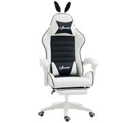 Vinsetto Silla Gaming Ergonómica Reclinable 135° Soporte Lumbar Negro