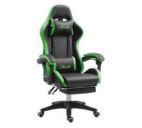 Vinsetto Silla Gaming De Cuero Pu Reclinable 135° Altura Ajustable Negro Y Verde