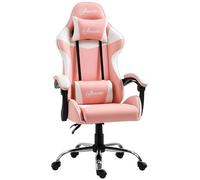 Vinsetto Silla Gaming Giratoria Reclinable 135° 63x67x122-130 cm Rosa