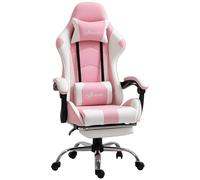 Vinsetto Silla Gaming Reclinable con Reposacabezas 64x67x119-127 cm Rosa