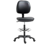 Vinsetto - Taburete giratorio ajustable en altura de 69-91 cm, respaldo reclinable y reposapiés ajustable