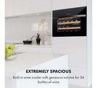 Vinsider 24 Built-In Uno Nevera para vinos empotrable 1 zona 24 botellas Klarstein