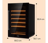 Vinsider 52 Built-In Uno Vinoteca empotrable 52 botellas 137 L Acero inoxidable Klarstein