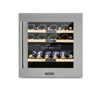 Vinsider 60cm 36 Botellas Vinoteca Bajo Encimera 2 Zonas Plata