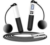 VINSOC Cuerda para saltar sin cordón, resistencia y resistencia con cuerda para saltar profesional de velocidad con contador de calorías/temporizador/asas antideslizantes - para CrossFit Otros Ancla