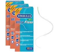 VINSULLA Hilo dental para aparatos ortopédicos, enhebradores de hilo dental para puentes e implantes, 80 hebras precortadas (paquete de 3)