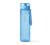 VINSUN Botella Agua 1 Litro Azul - Tritan sin BPA, Prueba de Fugas, Manejo con Una Mano - Cantimplora Deporte Ligera para Gimnasio, Colegio, Bicicleta, Oficina