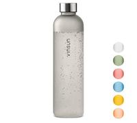 VINSUN Botella Agua 1 Litro - sin BPA, Tritan, Antigoteo, Ecologica - Cantimplora Reutilizable para Deporte, Gimnasio, Colegio, Bicicleta, Oficina, Senderismo