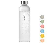 VINSUN Botella Agua 1 Litro - sin BPA, Tritan, Reutilizable, Antigoteo - Cantimplora Deporte para Gimnasio, Colegio, Bicicleta, Oficina, Senderismo