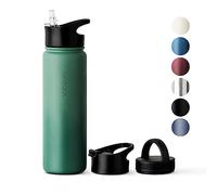 Vinsun Botella de Agua Acero Inoxidable 750ml - 3 Tapas - sin Fugas, sin BPA, Caliente y Frío - Cantimplora Termica para Deporte, Colegio, Gimnasio, Oficina