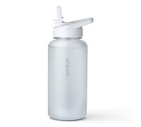 VINSUN Botella Gimnasio 1 Litro - Botella Agua con Pajita - Tritan, Sin BPA, Prueba de Fugas - Cantimplora Ligera para Deporte, Oficina, Escuela, Yoga