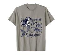 Vinta Fisherman Mermaid Vibes Salty Kisses Sardina en conserva Camiseta
