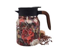 - Vintage 11,5x17cm | Hervidor aislado, hervidor de agua aislado de acero inoxidable con diseño floral, cocina anti-, elegante comedor, camarero de café y té para un