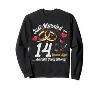Vintage 14 years marriage anniversary Crew legends His/Her Sudadera