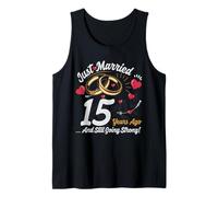 Vintage 15 years marriage anniversary Crew legends His/Her Camiseta sin Mangas