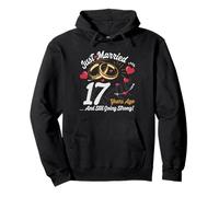 Vintage 17 years marriage anniversary Crew legends His/Her Sudadera con Capucha