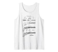 Vintage 1854 Gun Cool Retro Diagram Graphic Camiseta sin Mangas