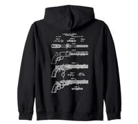 Vintage 1854 Gun Cool Retro Diagram Graphic Sudadera con Capucha