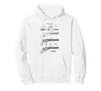 Vintage 1854 Gun Cool Retro Diagram Graphic Sudadera con Capucha