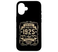 Vintage 1925 100 Year Old Gifts for Men 100yr 100th Birthday Carcasa para iPhone 16
