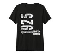 Vintage 1925 Edición Limitada 101 Años 101 Cumpleaños Camiseta Premium