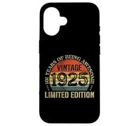 Vintage 1925 Edición Limitada 101 Cumpleaños 101 Años Carcasa para iPhone 16