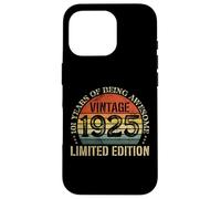 Vintage 1925 Edición Limitada 101 Cumpleaños 101 Años Carcasa para iPhone 16 Pro