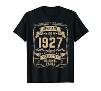 Vintage 1927 99yr 99th Birthday Gifts for Men 99 Years Old Camiseta gráfica económica, Hombre, Negro, L