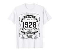 Vintage 1928 98yr 98th Birthday Gifts for Men 98 Years Old Camiseta